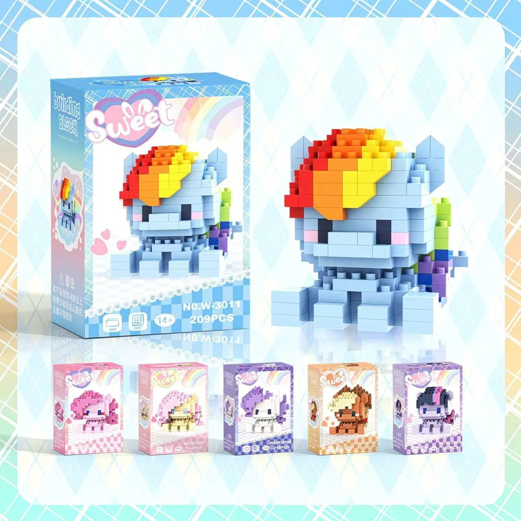 MLPony Blocks, microparticles, assembly, puzzles, cute toys, gifts for boys and girls