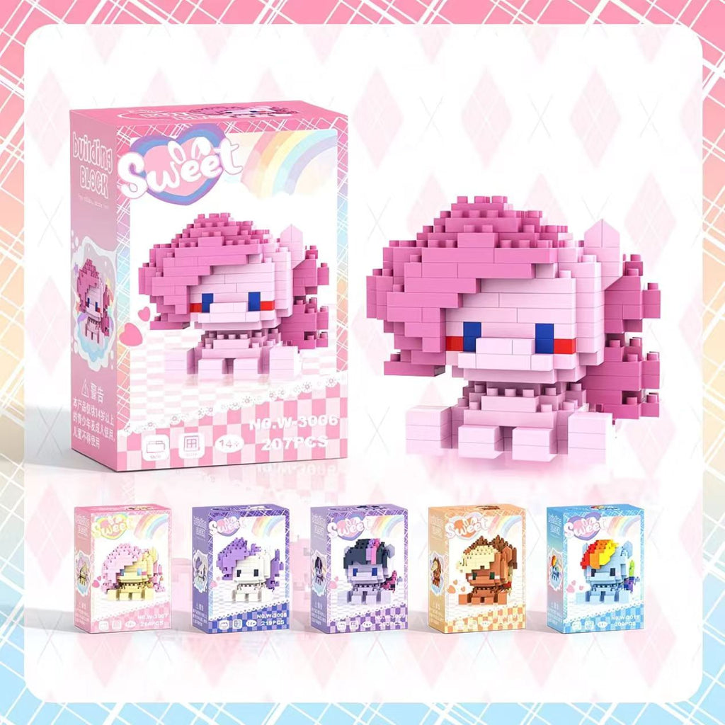MLPony Blocks, microparticles, assembly, puzzles, cute toys, gifts for boys and girls