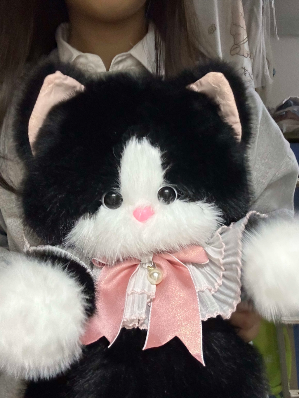 Running cat plush toy doll bag backpack change key small doll backpack