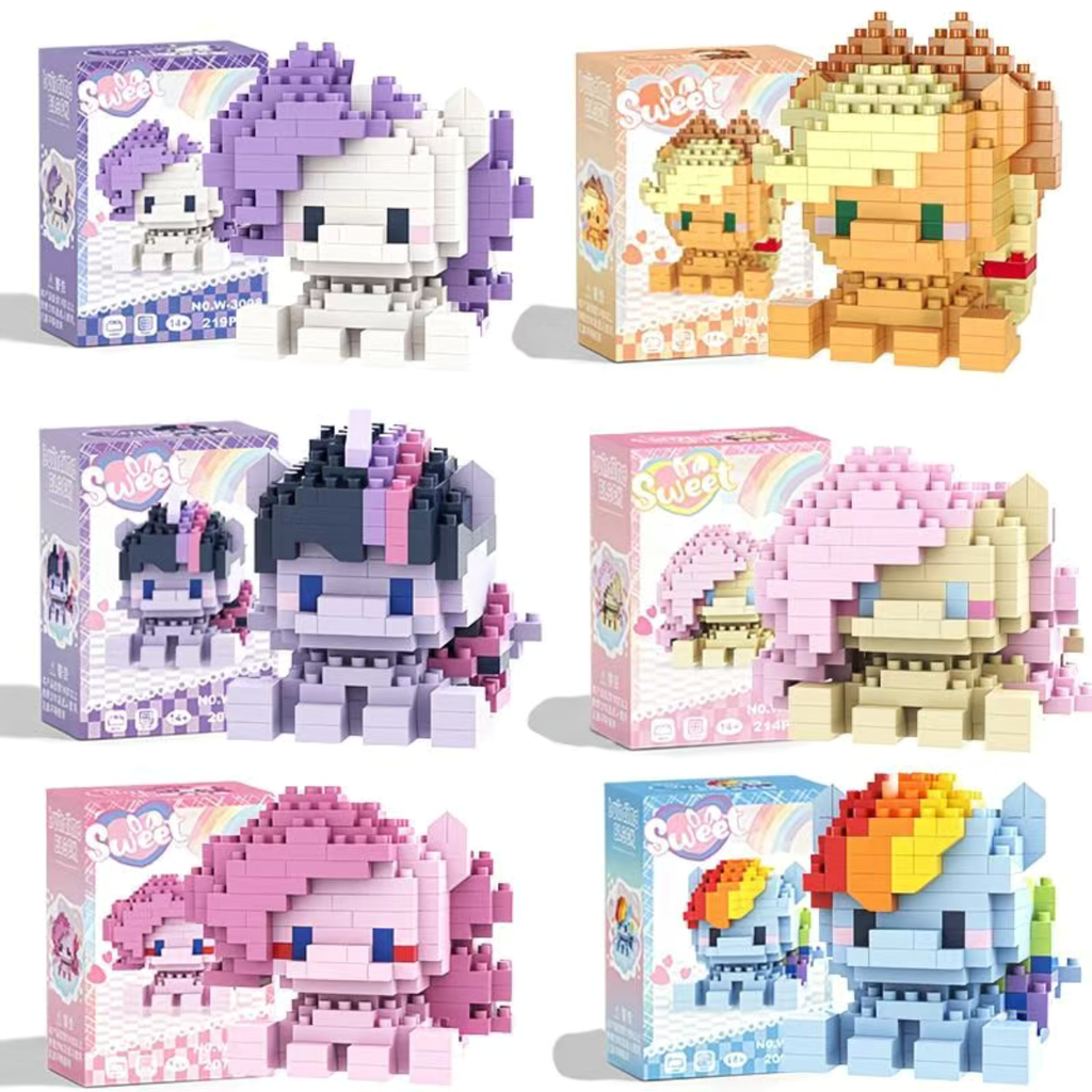 MLPony Blocks, microparticles, assembly, puzzles, cute toys, gifts for boys and girls